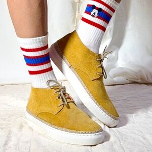 ma.re. Made in Italy Mustard Yellow Suede Chukka Sneakers – Size 40